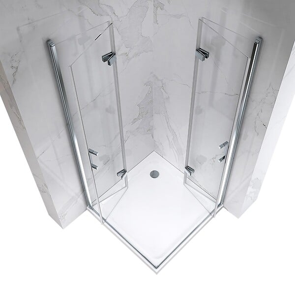 SANIVERRE - ATÉA Cabine de douche pliante 80x80 H180 cm transparent verre 6 mm - large