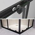 SANIVERRE - LANABLACK Cabine de douche 75x75 H190 cm transparent verre 6 mm porte coulissante - vignette