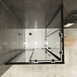 SANIVERRE - LANABLACK+ Cabine de douche 70x70 H190 cm transparent verre 6 mm porte coulissante - vignette