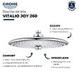 GROHE - Vitalio Joy 260 Douche de tête avec rotule réglable, Chrome (26462000) - vignette