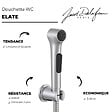 JACOB DELAFON - Douchette WC Elate chromée + support + flexible - vignette
