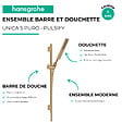 HANSGROHE - Ensemble barre de douche Unica S Puro + Flexible + Pommeau de douche Pulsify E Bronze Brossé - vignette