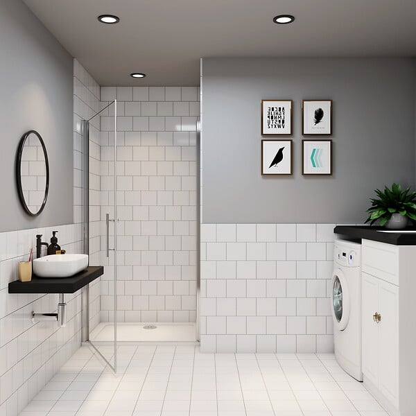 AICA SANITAIRE - Porte de douche battante 5mm verre anticalcaire 70x180cm installation en niche - large