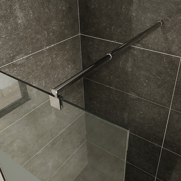 SANIVERRE - ROMA Paroi de douche Italienne 160x200cm verre 10 mm semi-opaque - large