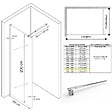SANIVERRE - ROMA Paroi de douche Italienne 160x200cm verre 10 mm semi-opaque - vignette