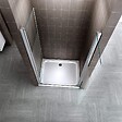 SANIVERRE - GINA Porte de douche H.180 x L. 80 à 84 cm verre semi-opaque 6 mm - vignette