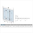 AICA SANITAIRE - Pare baignoire avec une bonde dépoli central 130x140m -verre en 6mm - vignette