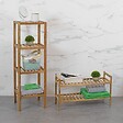 DEBLANCH - Etagère de salle de bain empilable 70x27cm, bois - vignette