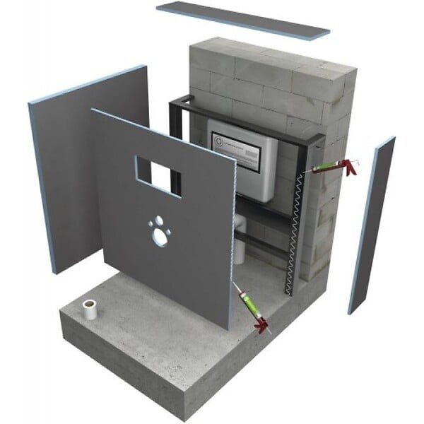 WEDI - Panneau habillage bâti-support WC wedi I-Board 120 x 124,5 cm épaisseur 20 mm - large