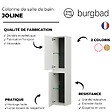 BURGBAD - Pack meuble de salle de bain double vasque 120 cm blanc mat Joline + colonne - vignette