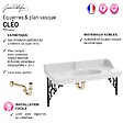 JACOB DELAFON - Pack plan vasque suspendu Cléo 1889 + siphon or - vignette