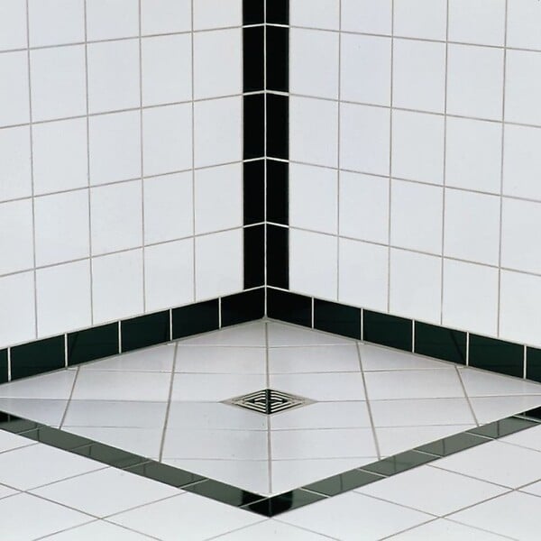 WEDI - Receveur de douche à carreler 150 x 150 Fundo Primo carré écoulement centrée + bonde horizontale + kit d'étanchéité - large