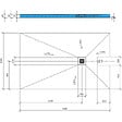 WEDI - Receveur à carreler 160 x 100 cm Fundo Plano, bonde intégrée + kit d'étanchéité - vignette