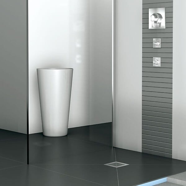 WEDI - Receveur à carreler 140 x 90 cm Fundo Plano, bonde intégrée + kit d'étanchéité - large