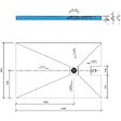WEDI - Receveur à carreler 140 x 90 cm Fundo Plano, bonde intégrée + kit d'étanchéité - vignette