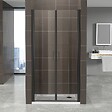SANIVERRE - KIMIBLACK Porte de douche H.180 Noir L. 70 à 73 cm transparent verre 6 mm - vignette