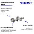 DURAVIT - Mitigeur bain douche thermostatique Wave inox brossé - vignette