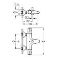GROHE - PACK Mitigeur thermostatique bain douche + pommeau de douche + Barre de douche + flexible Grotherm 800 et Tempesta - vignette