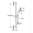GROHE - PACK Mitigeur thermostatique bain douche + pommeau de douche + Barre de douche + flexible Grotherm 800 et Tempesta - vignette