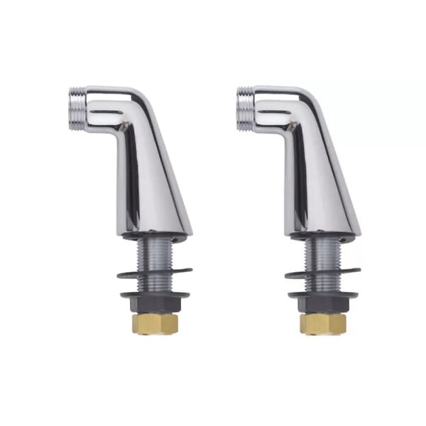 GROHE - Mitigeur baignoire monocommande Start Loop chromé + Colonnettes Luxe chromé - large