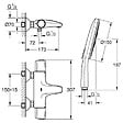 GROHE - Mitigeur bain douche Precision Trend avec douchette 3jets Vitalio Smartactive 150 et flexible 200cm - vignette