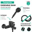 HANSGROHE - Pack mitigeur bain douche Vernis Blend + Flexible Designflex + Pommeau Pulsify Select 105 3 jets noir mat - vignette