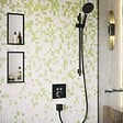 HANSGROHE - Set de finition ShowerSelect pour mitigeur thermostatique encastré avec 2 fonctions, noir mat (15763670) - vignette
