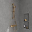 VILLEROY ET BOCH - Mitigeur douche thermostatique  Universal rectangle Or brossé - vignette