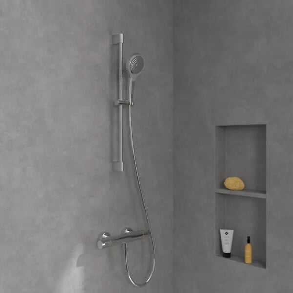 VILLEROY ET BOCH - Mitigeur douche thermostatique  Universal rond Chrome - large