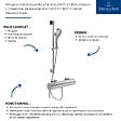 VILLEROY ET BOCH - Mitigeur mécanique douche  Dawn Chrome + Ensemble de douche  Verve Showers 3 jets - vignette