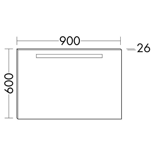 BURGBAD - Meuble vasque 90 cm Olena en décalé blanc brillant + miroir - large