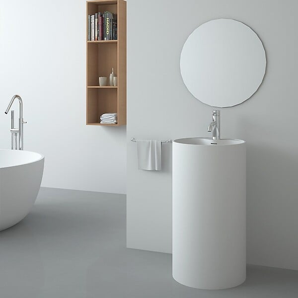 THALASSOR - TOTEM 45 - Lavabo colonne en Solid Surface 45 x 45 x 90(h) cm - large