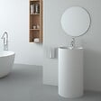 THALASSOR - TOTEM 45 - Lavabo colonne en Solid Surface 45 x 45 x 90(h) cm - vignette