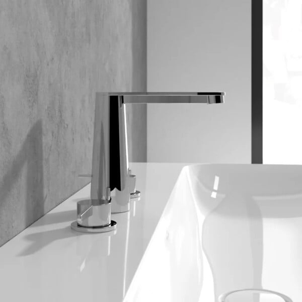 VILLEROY ET BOCH - Mitigeur lavabo 3 trous  Conum sans tirette Or brossé - large