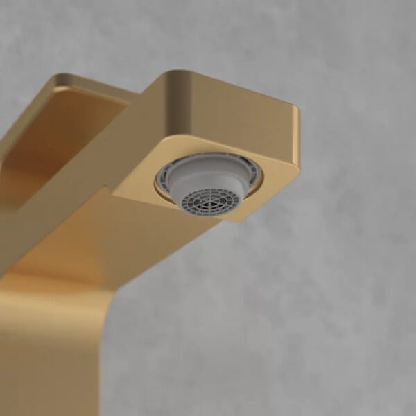 VILLEROY & BOCH - Villeroy & Boch Architectura Mitigeur Monocommande pour Lavabo , Avec vidage, Or brossé (TVW12500100076) - large