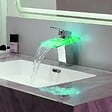 SANIVERRE - Robinet mitigeur bec cascade à LED lumineuses SOLEO Chrome brillant - vignette