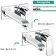 HANSGROHE - Mitigeur lavabo mural Metris + corps encastré Economie d'eau - vignette