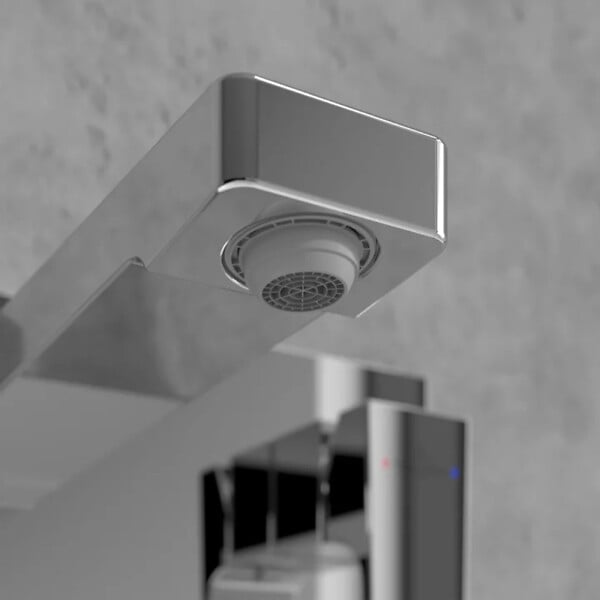 VILLEROY ET BOCH - Mitigeur lavabo mural  Architectura Square avec vidage Push Open Chrome + corps encastré - large