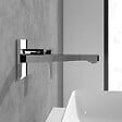 VILLEROY ET BOCH - Mitigeur lavabo mural  Architectura Square avec vidage Push Open Chrome + corps encastré - vignette