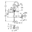 GROHE - Lot de deux Mitigeurs lavabo bec de cygne Start 2021 L avec vidage - vignette