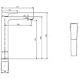 VILLEROY & BOCH - Villeroy & Boch Architectura Square Mitigeur Monocommande pour lavabo, Surélevée, Avec vidage, Noir Mat (TVW125002000K5) - vignette