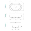 THALASSOR - LOUNGE 55 - Vasque à poser en Solid Surface Blanc Mat 55 x 32 x 13,6(h) cm - vignette