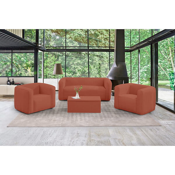 TERRACOTTA - Fauteuil gonflable - Intérieur et extérieur - Couleur Terracotta - large