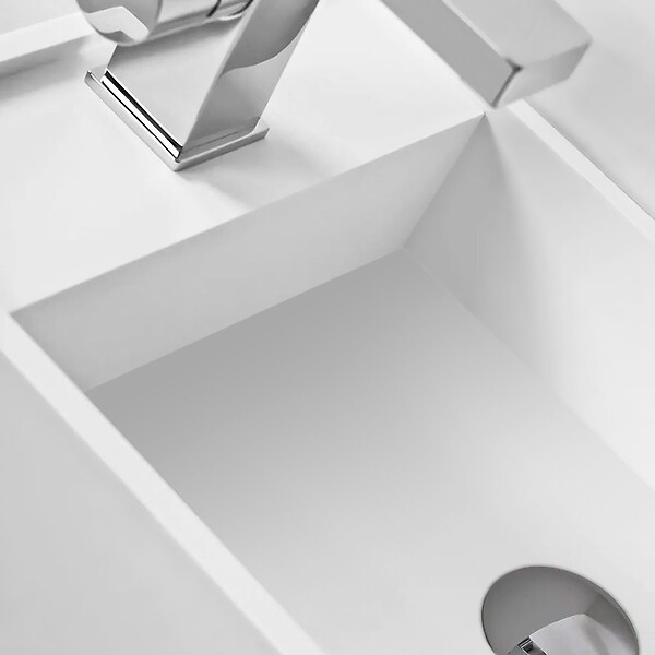 THALASSOR - EASY 50 DROITE - Lave-mains suspendu en Solid Surface 50 x 30 x 20(h) cm - large