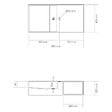 THALASSOR - KUBE 80 - Vasque suspendue en Solid Surface 80 x 40 x 20(h) cm - vignette