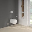 VILLEROY ET BOCH - Pack WC suspendu sans bride  Avento + Bâti support ViConnect Pro + abattant frein de chute + plaque chromée mat - vignette