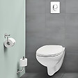 GROHE - Grohe Pack WC suspendu sans bride Bau Ceramic + abattant + plaque blanche + bâti Grohe - vignette