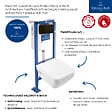 VILLEROY ET BOCH - Pack WC suspendu sans bride Architectura Twistflush [e³] rectangle + bâti-support sol et mur + plaque noir - vignette
