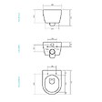 THALASSOR - Cuvette Wc Suspendu Sans Bride Compact - 49 X 36 Cm - Abattant "slim" Thermodur Avec Freins De Chute - vignette