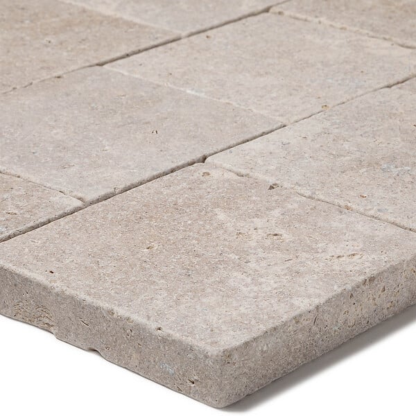 RO'MA NATURE - Pavé Pierre d'Egypte Beige 15x15x3 cm (vendu au m² - 45 pavés/m²) - large